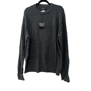 NWT Nordstrom Men's Shop Size XL/3XL Grey Dark Charcoal Heater CrewNeck …